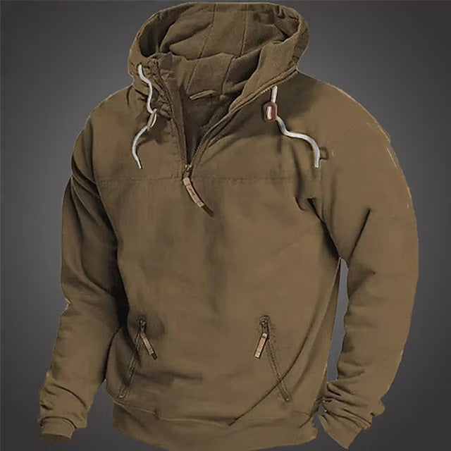 Herren winddichte Kapuzenjacke mit praktischen Taschen und Umweltfreundlichem Material Drune