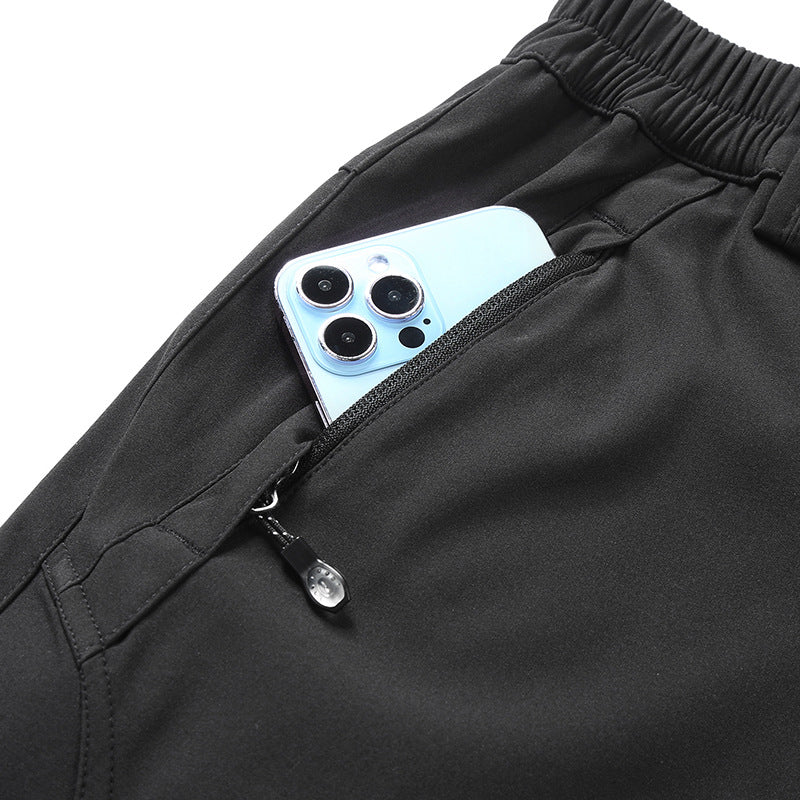 Herren Softshell-Hose für Outdoor mit vorgeformten Knien, integriertem Gürtel und Reißverschlusstaschen Drune