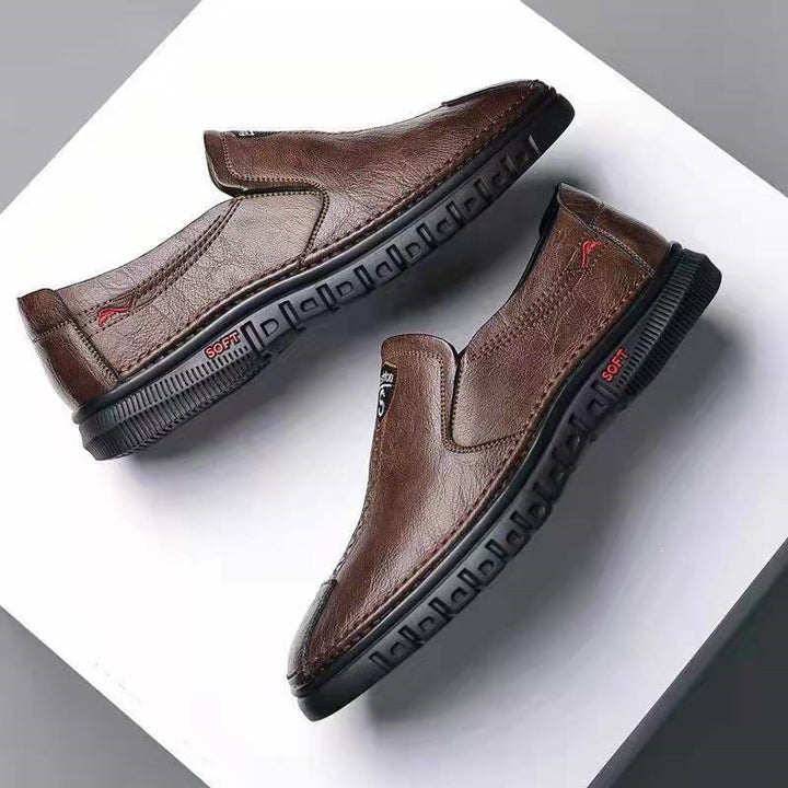 Herren Elegante Leder Slipper Drune