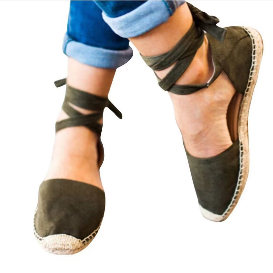Damen Espadrilles mit verstellbarem Knöchelriemen und komfortabler Espandrillesohle Drune