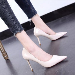 Damen Hochglanz Stiletto Absätze Drune
