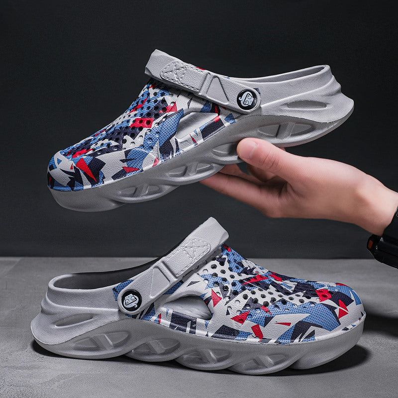 Unisex Gepolsterte Clog‑Sandalen mit atmungsaktivem perforiertem Obermaterial und dämpfender Hohlkammersohle Drune