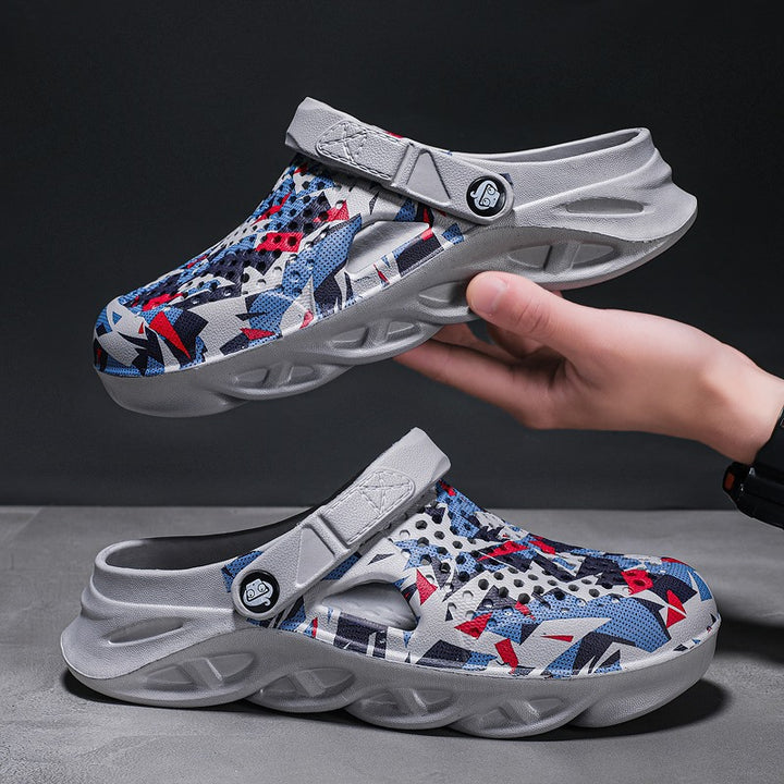 Unisex Gepolsterte Clog‑Sandalen mit atmungsaktivem perforiertem Obermaterial und dämpfender Hohlkammersohle Drune