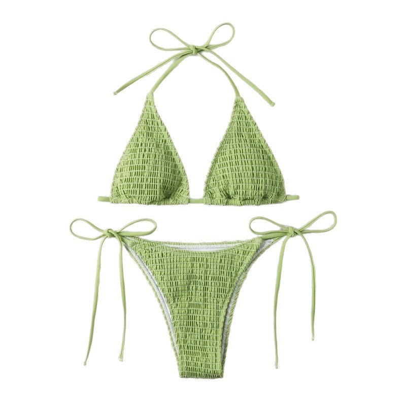 Damen Raffinierter Triangel-Bikini mit verstellbaren Bändern Drune