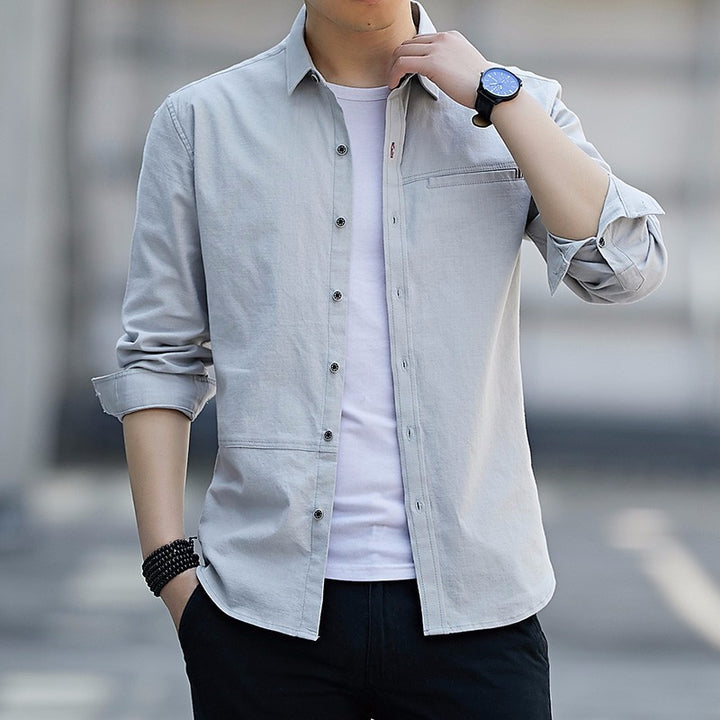 Herren Leichte Denim‑Hemdjacke im Overshirt‑Schnitt Drune