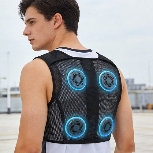 Unisex nan leichte kühlende Jacke mit integrierter Ventilator-Technologie und Kapuze Drune