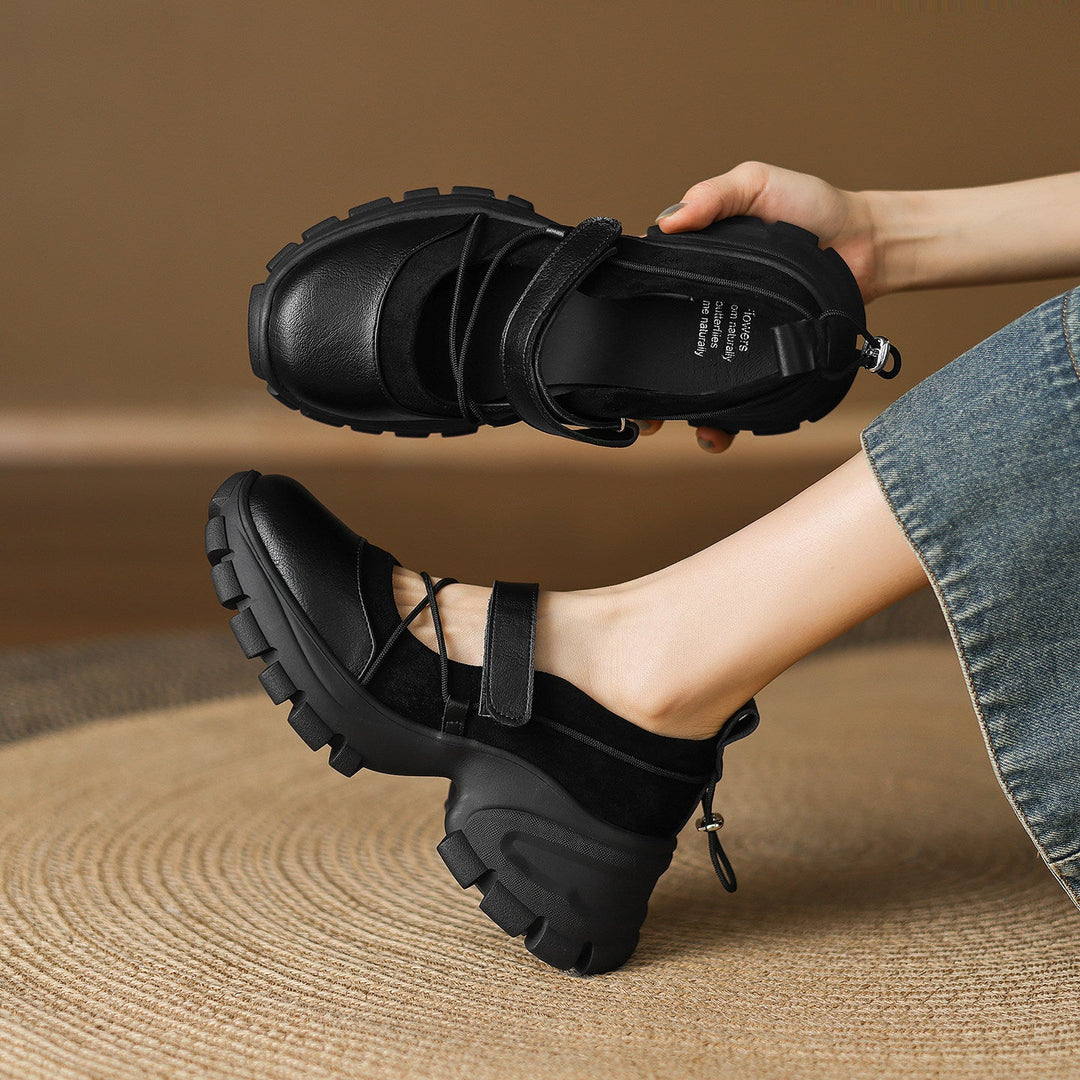 Damen modische Slingback-Schuhe mit elastischen Riemen und bequemer Sohle Drune
