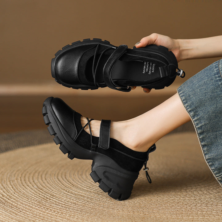 Damen modische Slingback-Schuhe mit elastischen Riemen und bequemer Sohle Drune