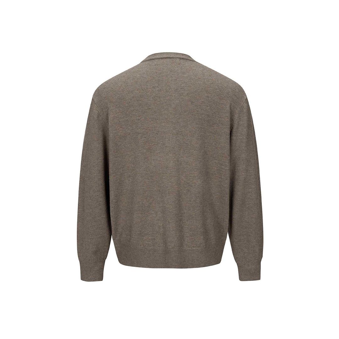 Herren Feinstrick-Cardigan mit Rundhals, durchgehender Knopfleiste und geripptem Saum Drune
