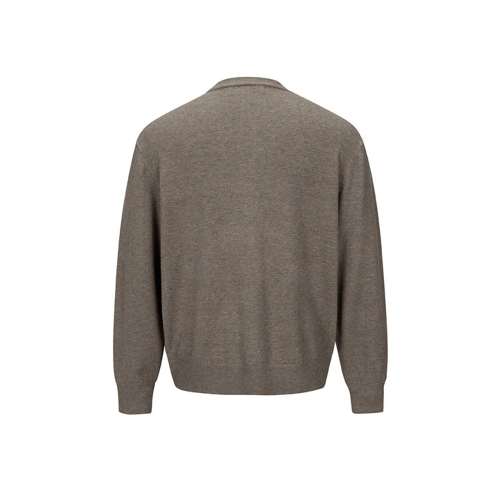 Herren Feinstrick-Cardigan mit Rundhals, durchgehender Knopfleiste und geripptem Saum Drune