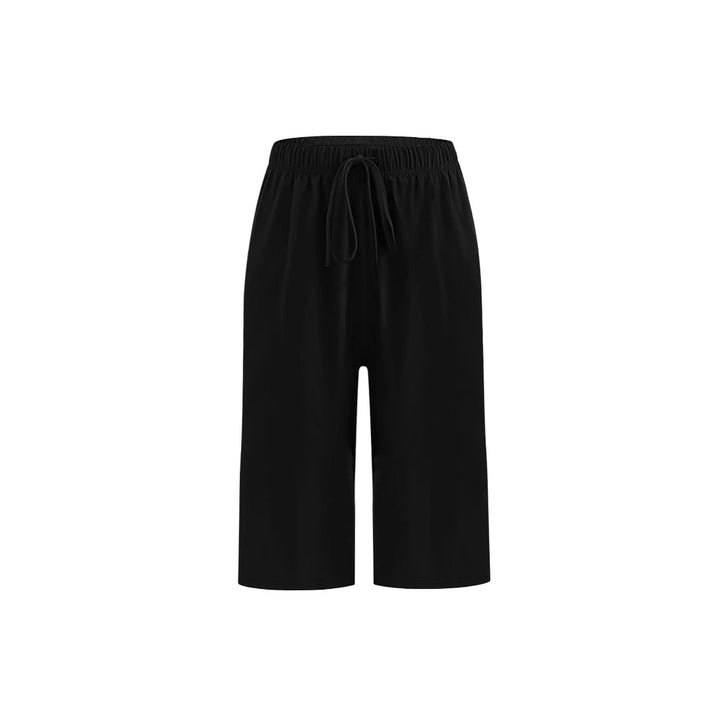 Damen sportive Bermuda-Shorts mit elastischem Bund und verstellbarem Kordelzug Drune