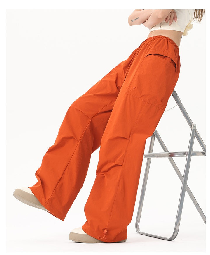 Damen Wide‑Leg Cargo‑Hose mit elastischem Bund & Utility‑Taschen Drune