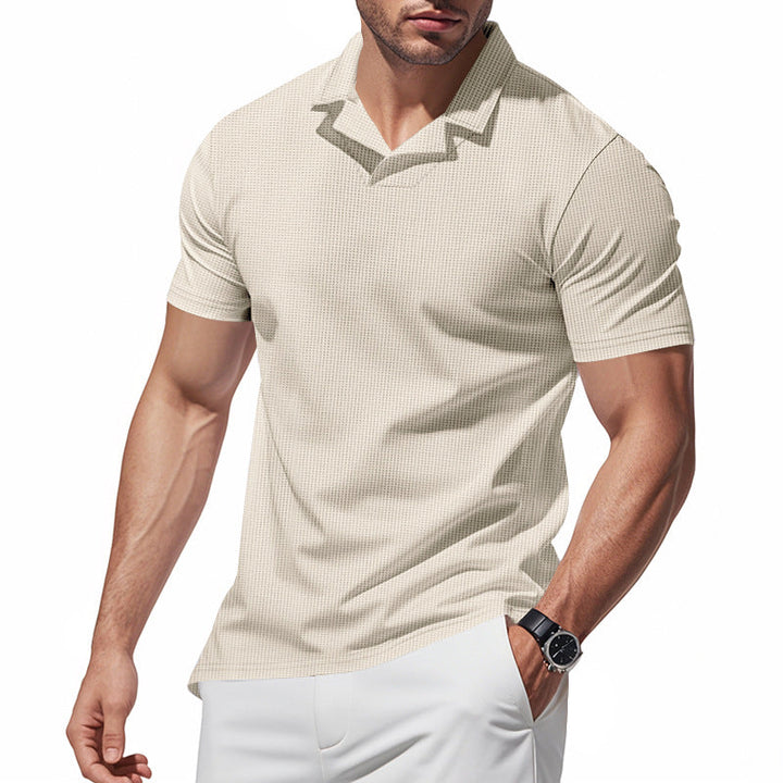 Herren Kurzarm Poloshirt mit strukturiertem Design Drune