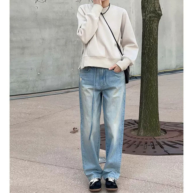 Damen Bequemer Sweatshirt mit raglan Ärmel Drune