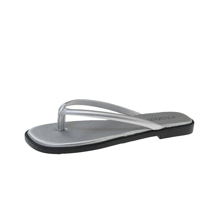 Damen modische Flip-Flops mit komfortablem Fußbett und raffiniertem Riemen Drune