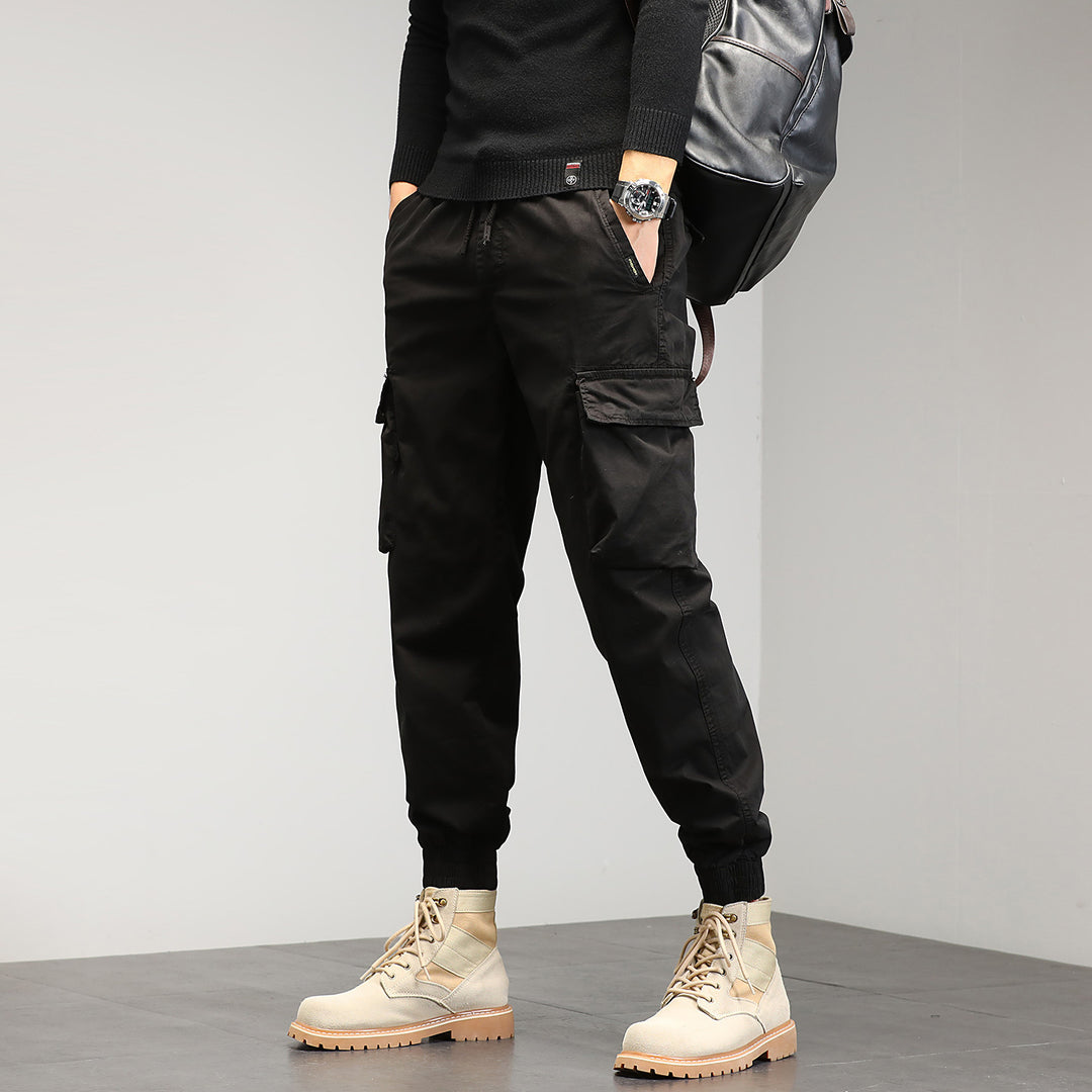 Herren Cargo-Joggerhose mit multifunktionalen Cargotaschen und elastischem Saum Drune