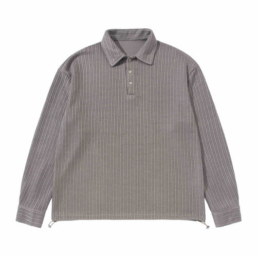 Herren Strukturiertes Poloshirt-Strickpullover mit Knopfleiste und Waffelstrick Drune