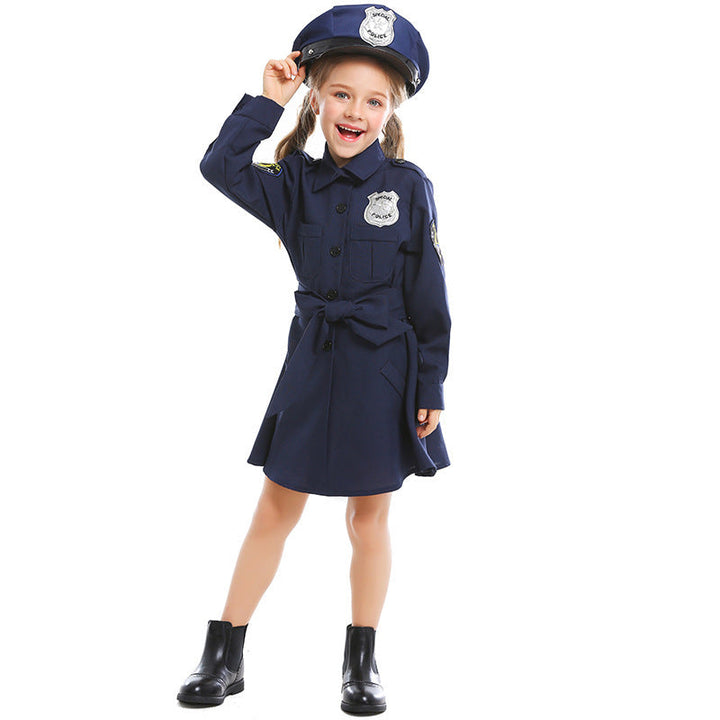 Damen Polizeikostüm mit Rock und Mütze Drune