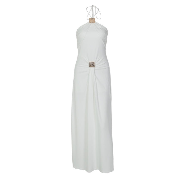 Damen Elegantes Wickelkleid mit raffiniertem Halterneck Drune