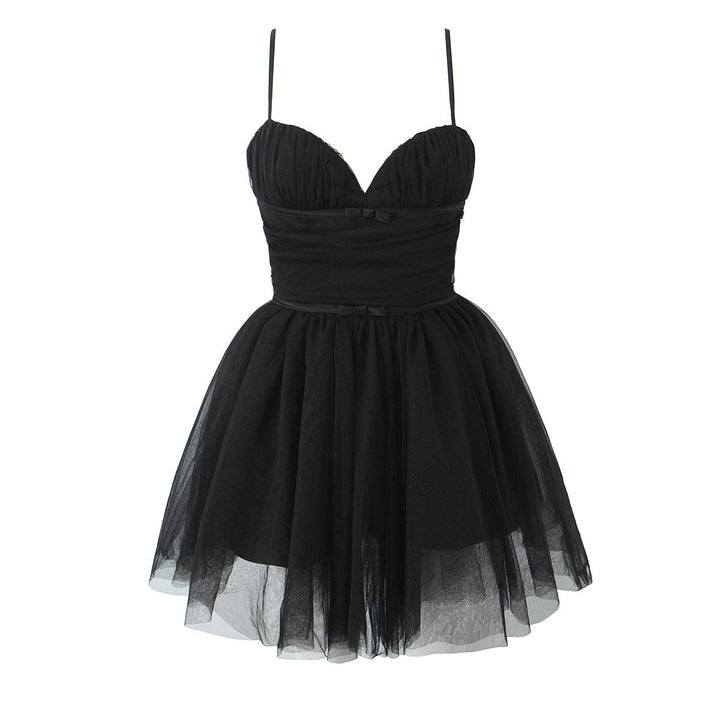 Damen Cocktailkleid mit herzförmigem Ausschnitt und schwingendem Tüllrock Drune
