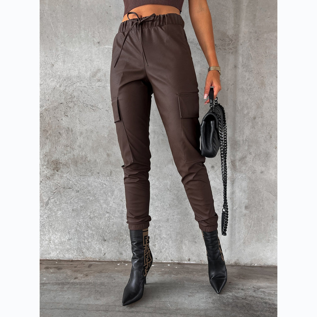 Damen Cargo-Hose mit flexiblem Bund und seitlichen Taschen Drune