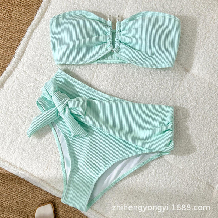 Damen Bandeau-Bikini mit modernem Wickelbund Drune
