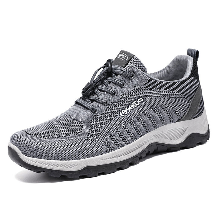 Herren nan multifunktionaler Strick-Sportschuh mit Schnellzug-Schnürung, stoßdämpfender EVA-Zwischensohle und griffiger Trailaußensohle Drune
