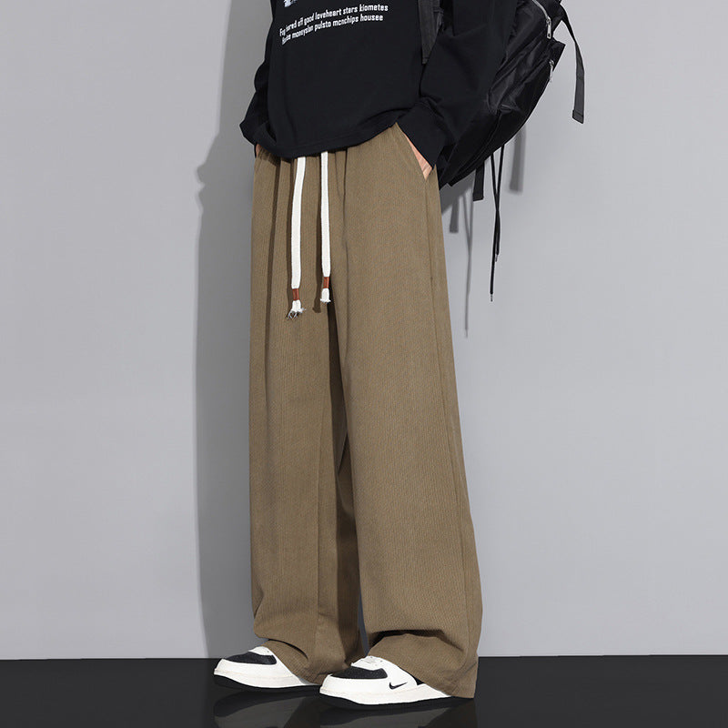 Damen Weitgeschnittene Stoffhose mit Kordelzug