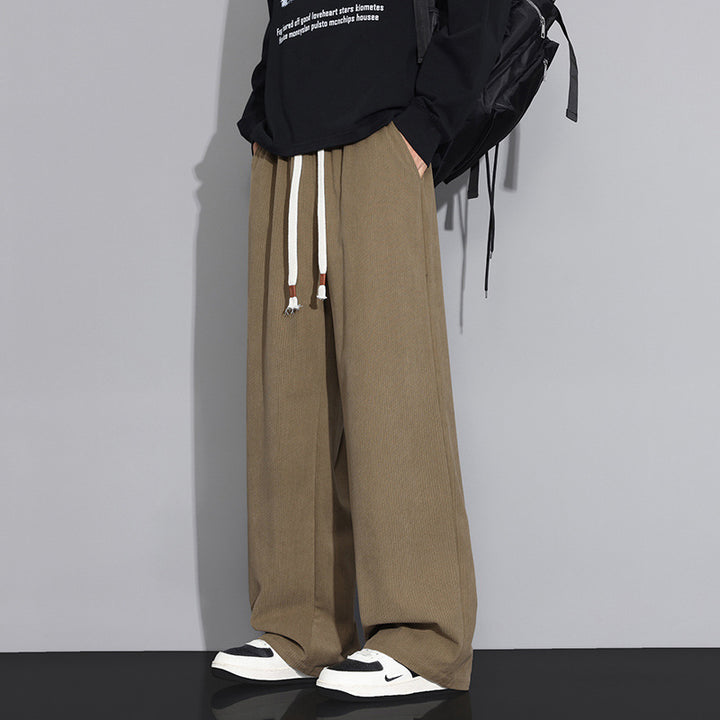 Damen Weitgeschnittene Stoffhose mit Kordelzug