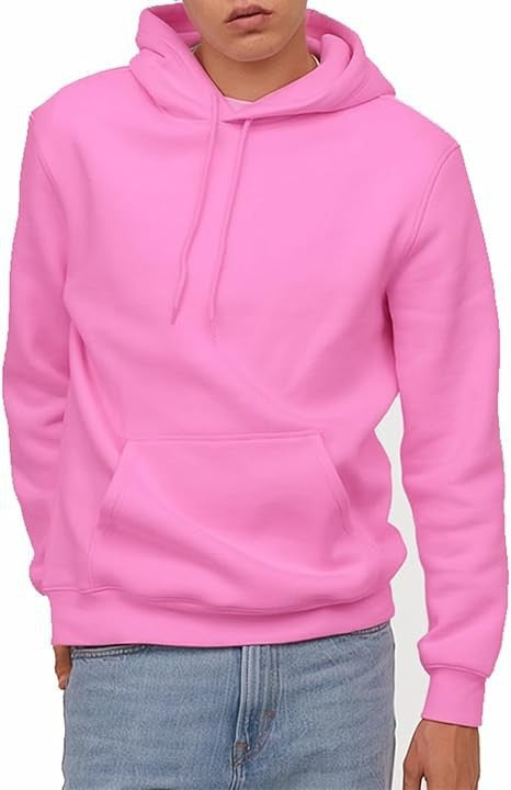 Herren nan lässiger Kapuzenpullover mit Kängurutasche, Tunnelzug und gerippten Bündchen Drune