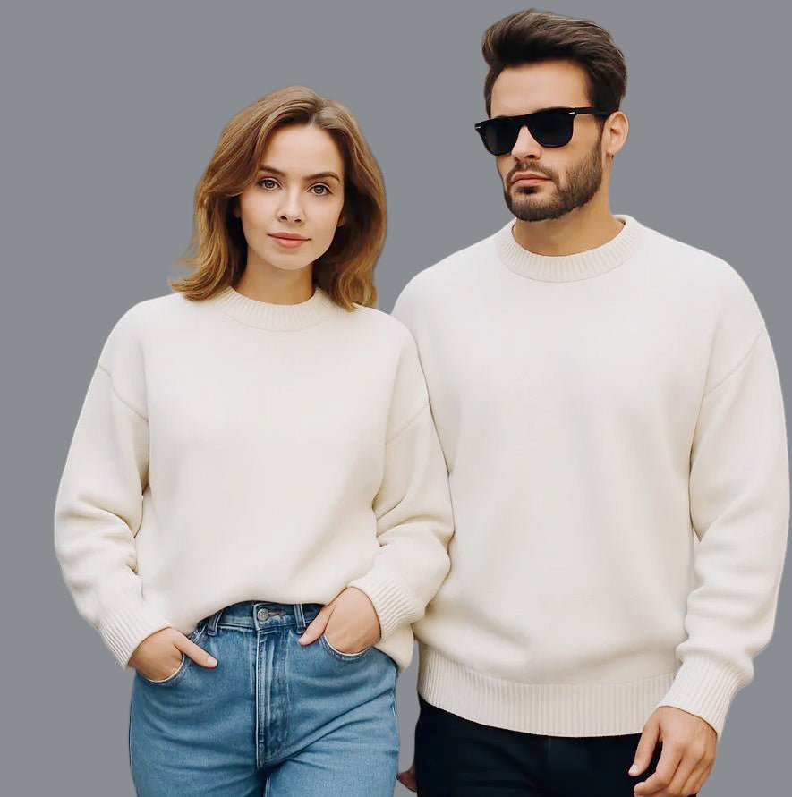Damen gemütlicher Oversized Pullover mit strukturiertem Rippenmuster und breiten Bündchen Drune