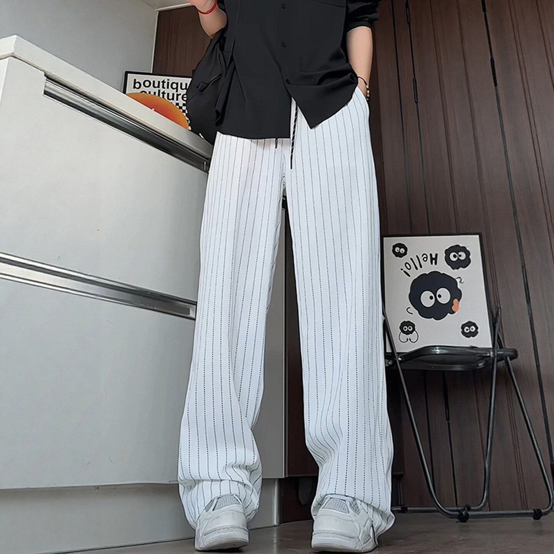 Damen Hochtaillierte Streifenhose Drune