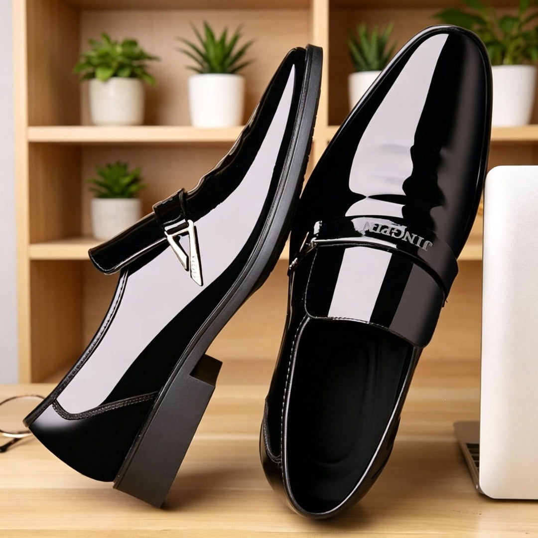 Herren Elegante und stilvolle Lacklederschuhe Drune