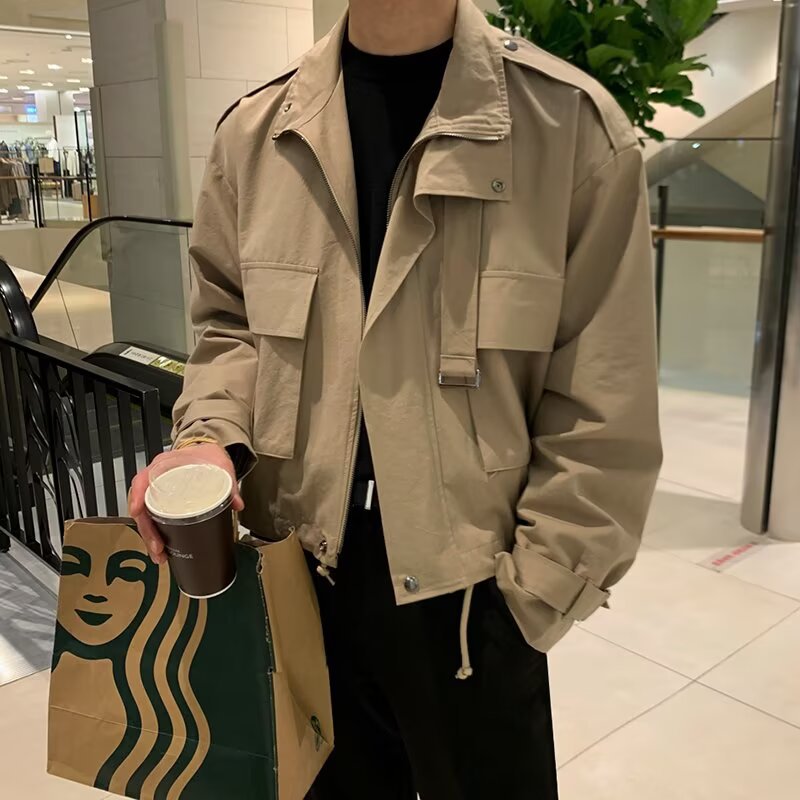Herren Modische Utility-Jacke mit praktischen Taschen Drune