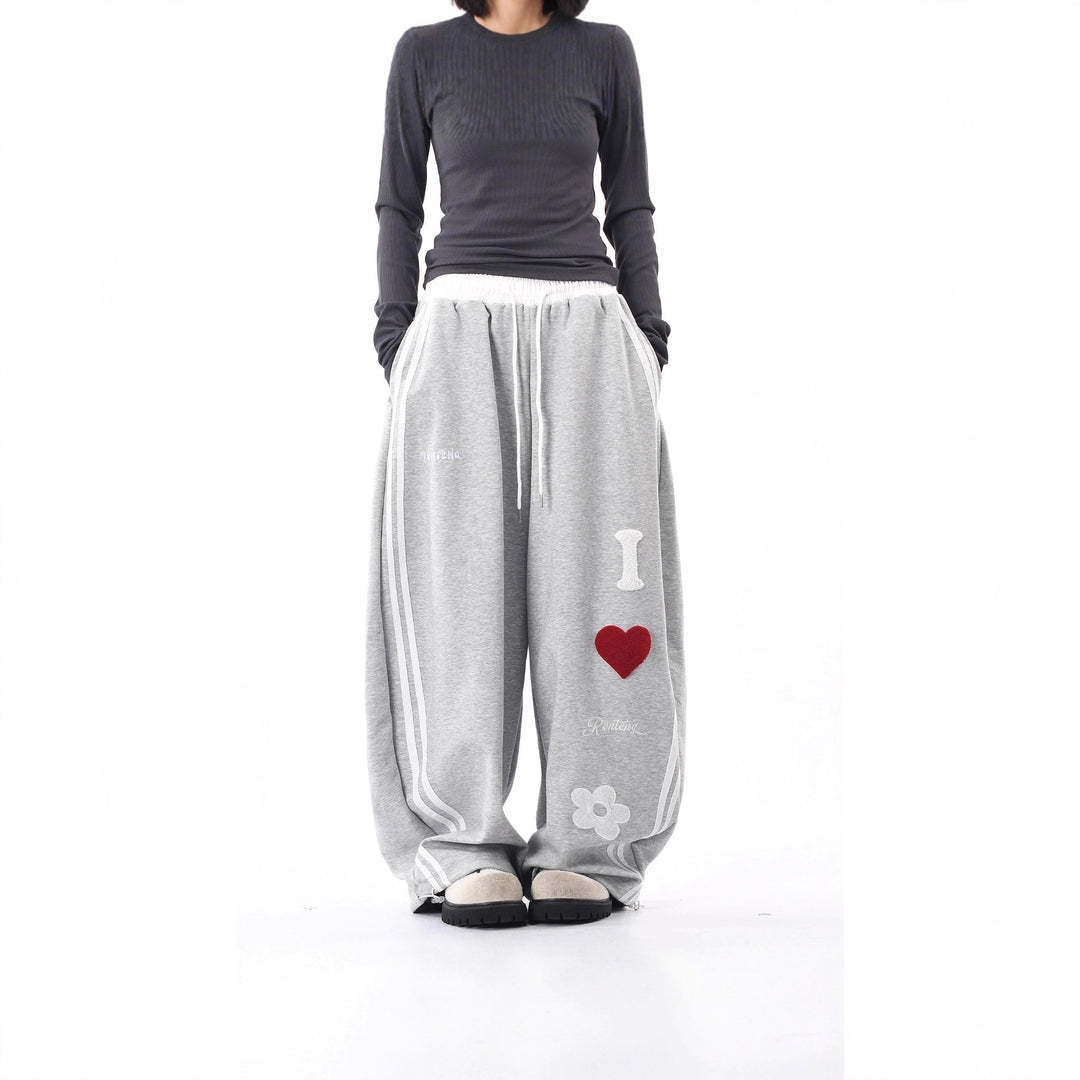 Damen Lässige Sporthose mit einzigartigen Stickereien Drune
