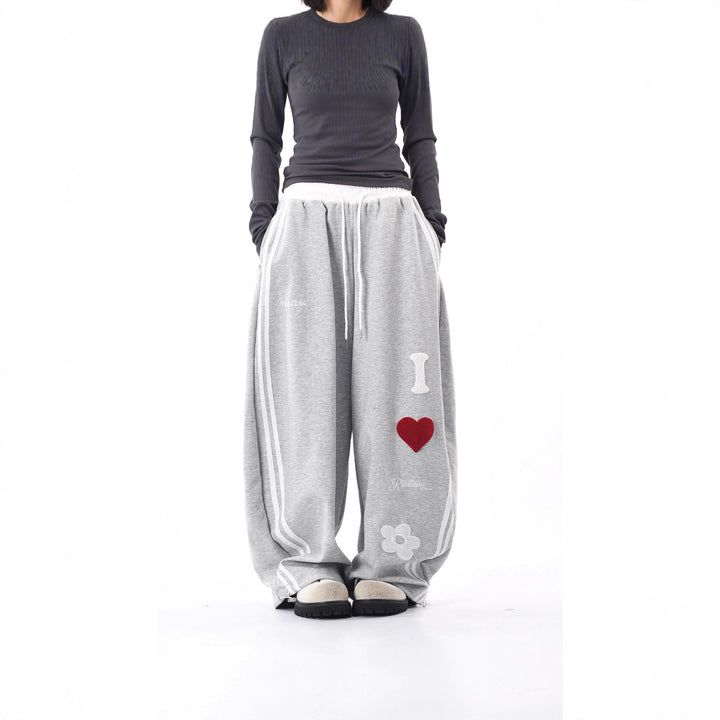 Damen Lässige Sporthose mit einzigartigen Stickereien Drune