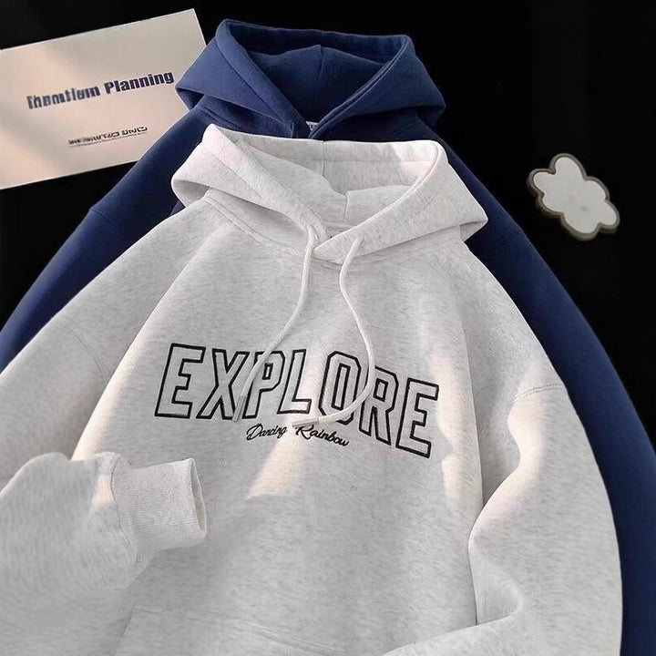 Unisex Oversized Kapuzenpullover mit Schriftzug Drune