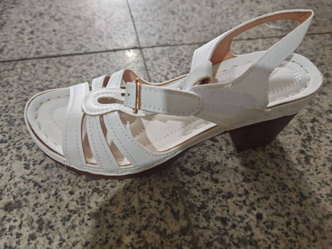 Damen T-Strap Sandaletten mit gepolstertem Komfortfußbett und mittlerem Blockabsatz Drune