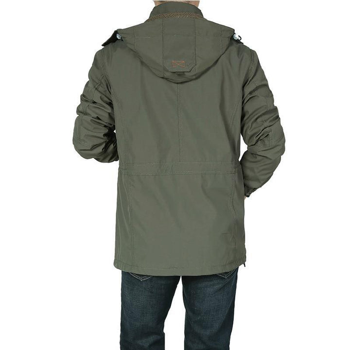 Herren Fieldjacke im Utility‑Stil mit Kapuze und Multifunktions‑Taschen Drune