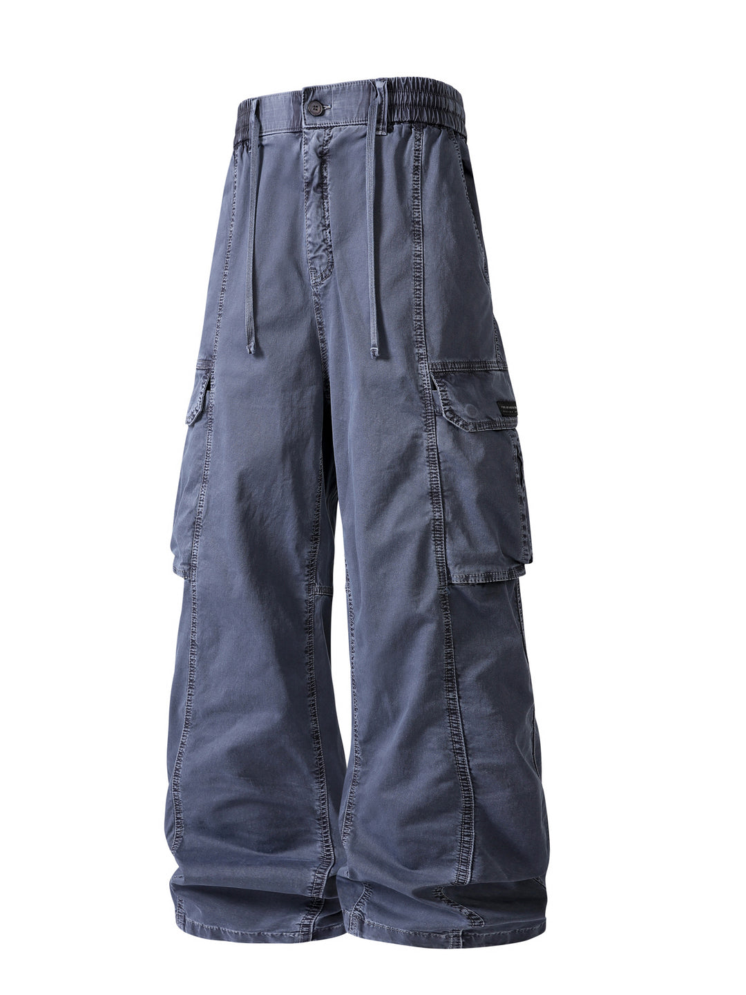 Herren Weite Utility-Cargo-Bermuda mit Elastikbund und Multifachtaschen Drune