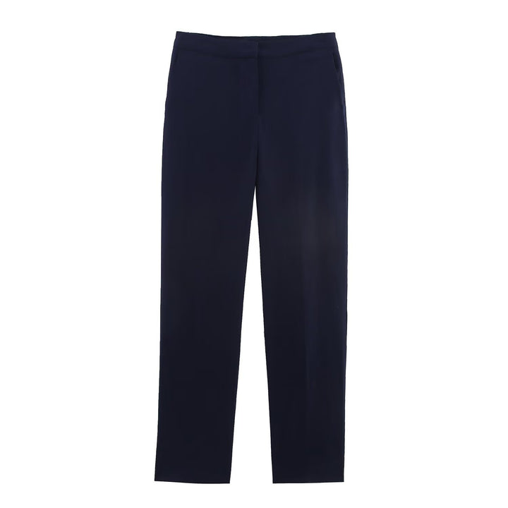 Damen Gerade geschnittene Stoffhose mit glattem Bund und klassischer Silhouette Drune