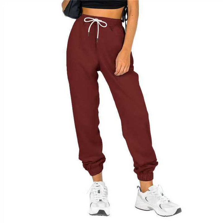 Damen Sportliche Sweatpants mit praktischem Kordelzug und elastischem Bund Drune