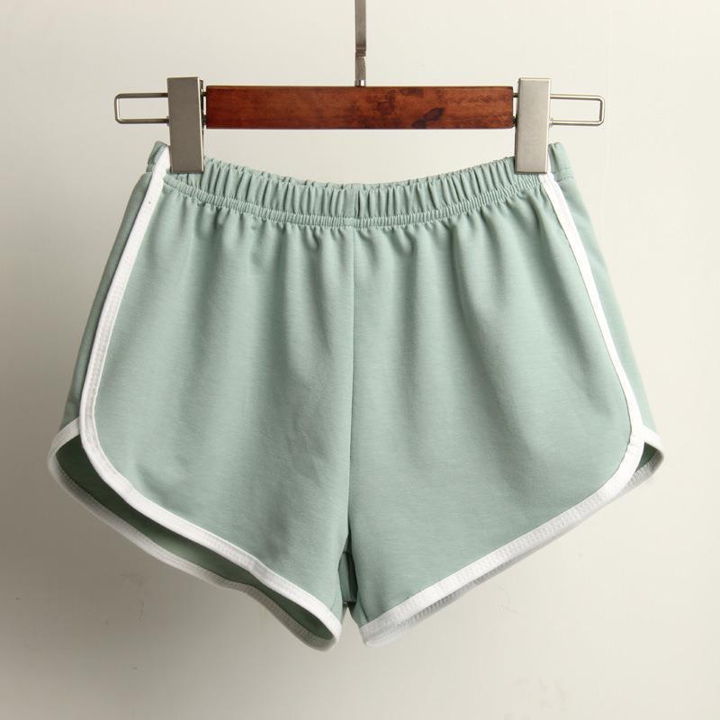 Damen Sportliche Shorts mit elastischem Bund und Kontraststreifen Drune