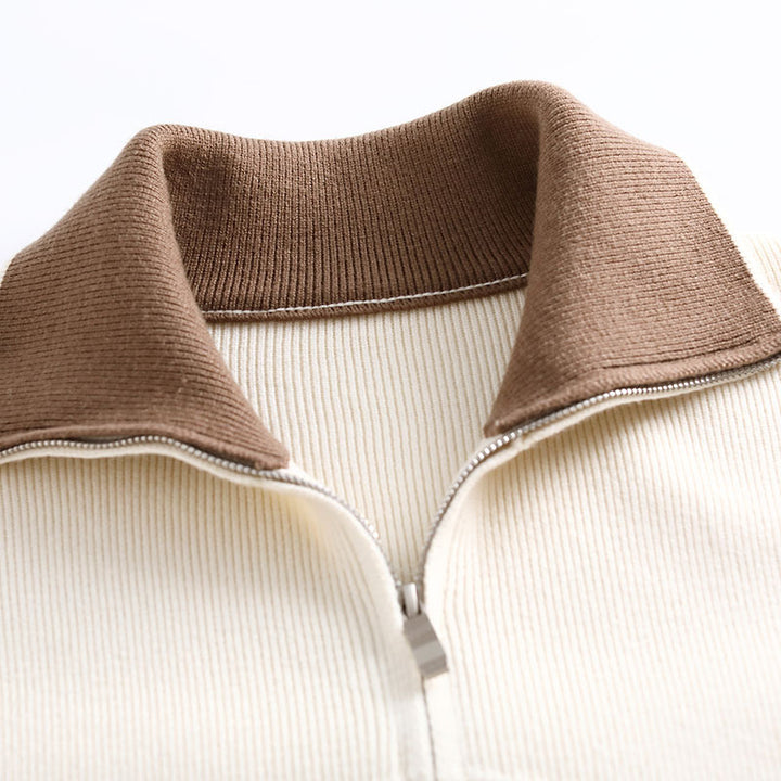 Herren Stylische Sweatjacke mit hohem Kragen Drune