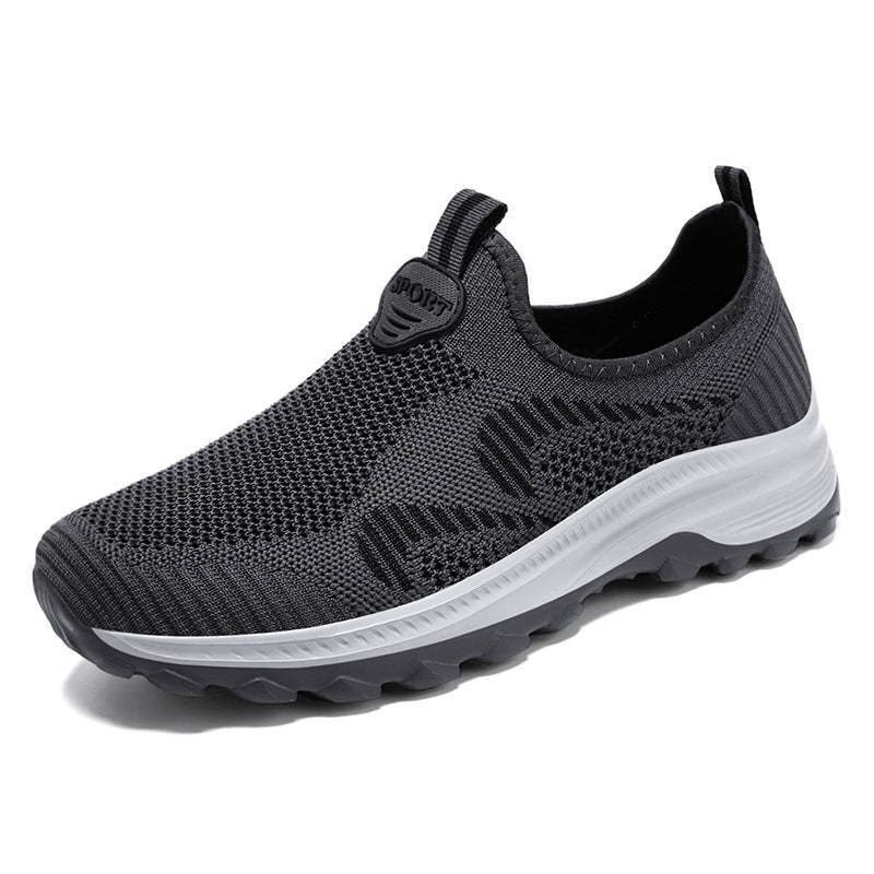 Damen nan leichter atmungsaktiver Strick-Slip-On Sneaker mit stoßdämpfender EVA-Zwischensohle und griffiger Profilaußensohle Drune