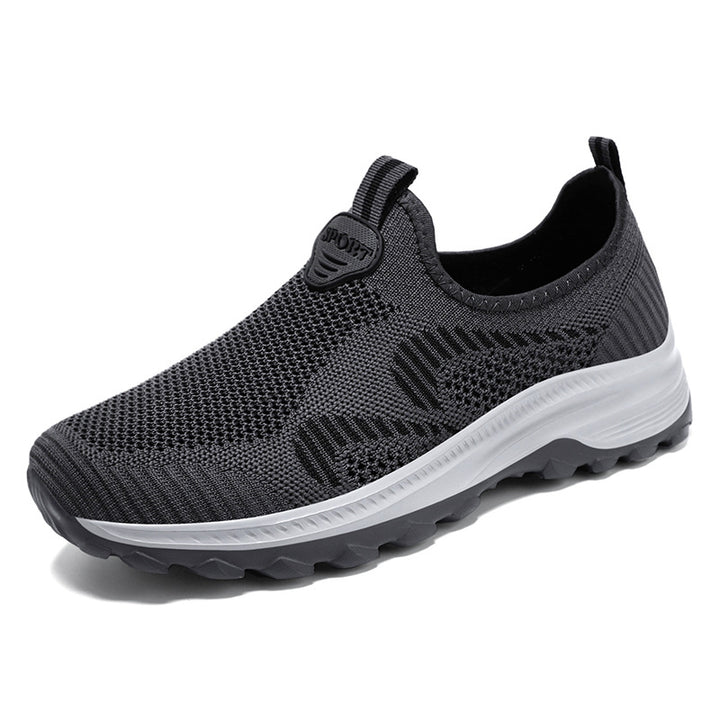 Damen nan leichter atmungsaktiver Strick-Slip-On Sneaker mit stoßdämpfender EVA-Zwischensohle und griffiger Profilaußensohle Drune