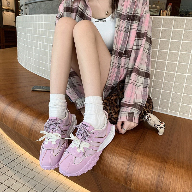 Damen Chunky Sneaker mit rutschfester Sohle und atmungsaktivem Obermaterial Drune