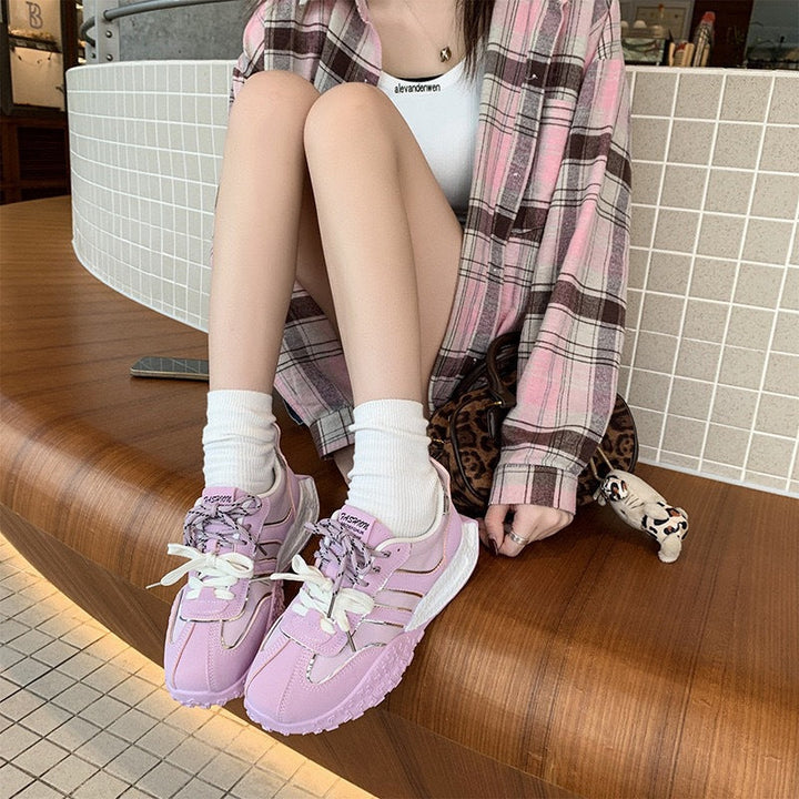 Damen Chunky Sneaker mit rutschfester Sohle und atmungsaktivem Obermaterial Drune