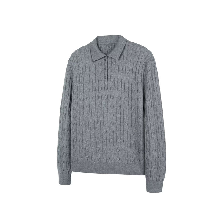 Herren Langarm Pullover mit Zopfmuster Drune