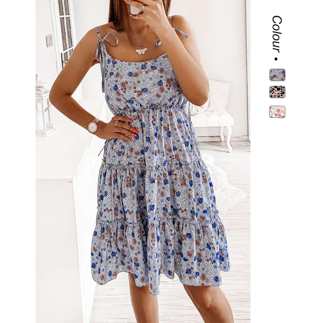 Damen Wonderland Kleid mit verspieltem Blumendruck und lässiger Passform Drune